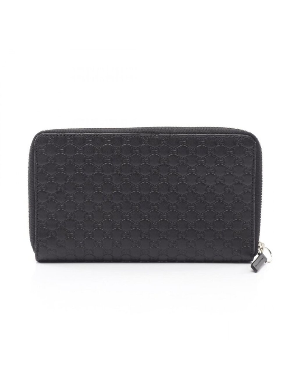 Gucci Round Wallet Micro Guccissima Black Leather